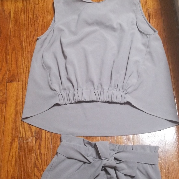 Two piece gray midi and tops - Picture 2 of 4